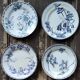 Set of four flat plates in iron earth