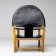 Piero Palange - G23 "Hoop" chair in Saddle black leather