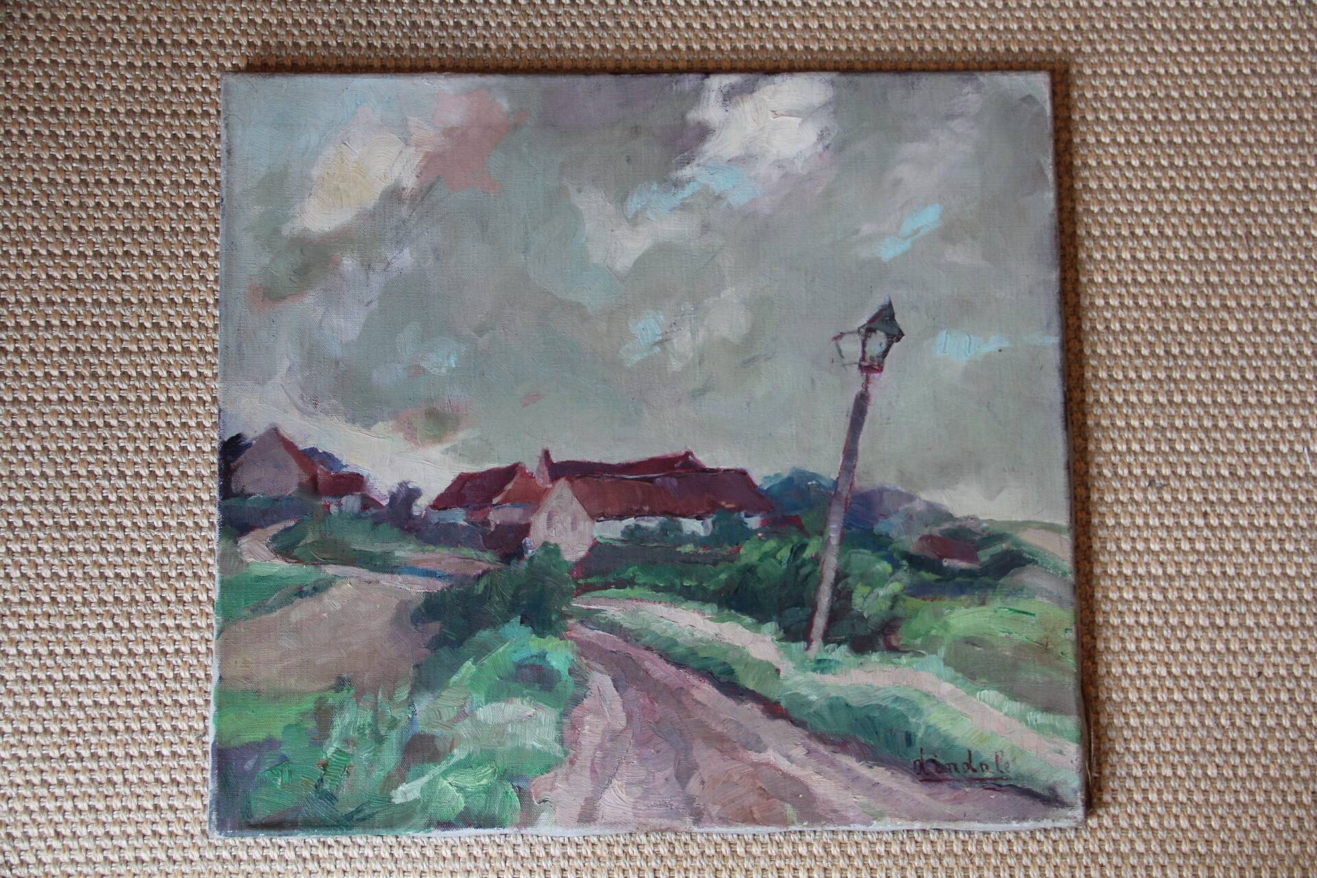 Oil on canvas, Path in the Countryside