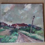 Oil on canvas, Path in the Countryside