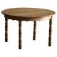 Table à manger ronde en chêne massif avec deux rallonges, milieu du siècle danois, années 1960