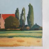 Ensemble de 2 paysage huile sur toile
