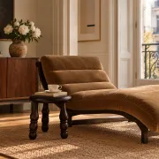 French Art Deco Tripod Stool in Chestnut, Attributed to Dudouyt, 1940s