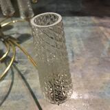 Vintage chandelier in glass and brass 1970