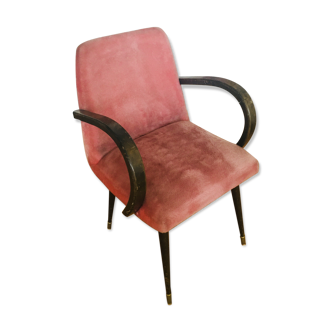 Bridge armchair in pink rug