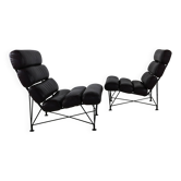 Set of two Spider easy chairs by Kenneth Bergenblad for Dux Sweden