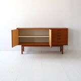 Scandinavian Teak Sideboard with Sculpted Drawers, 1950s/1960s