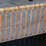 Rattan corner wall shelf 200 x 100 50s
