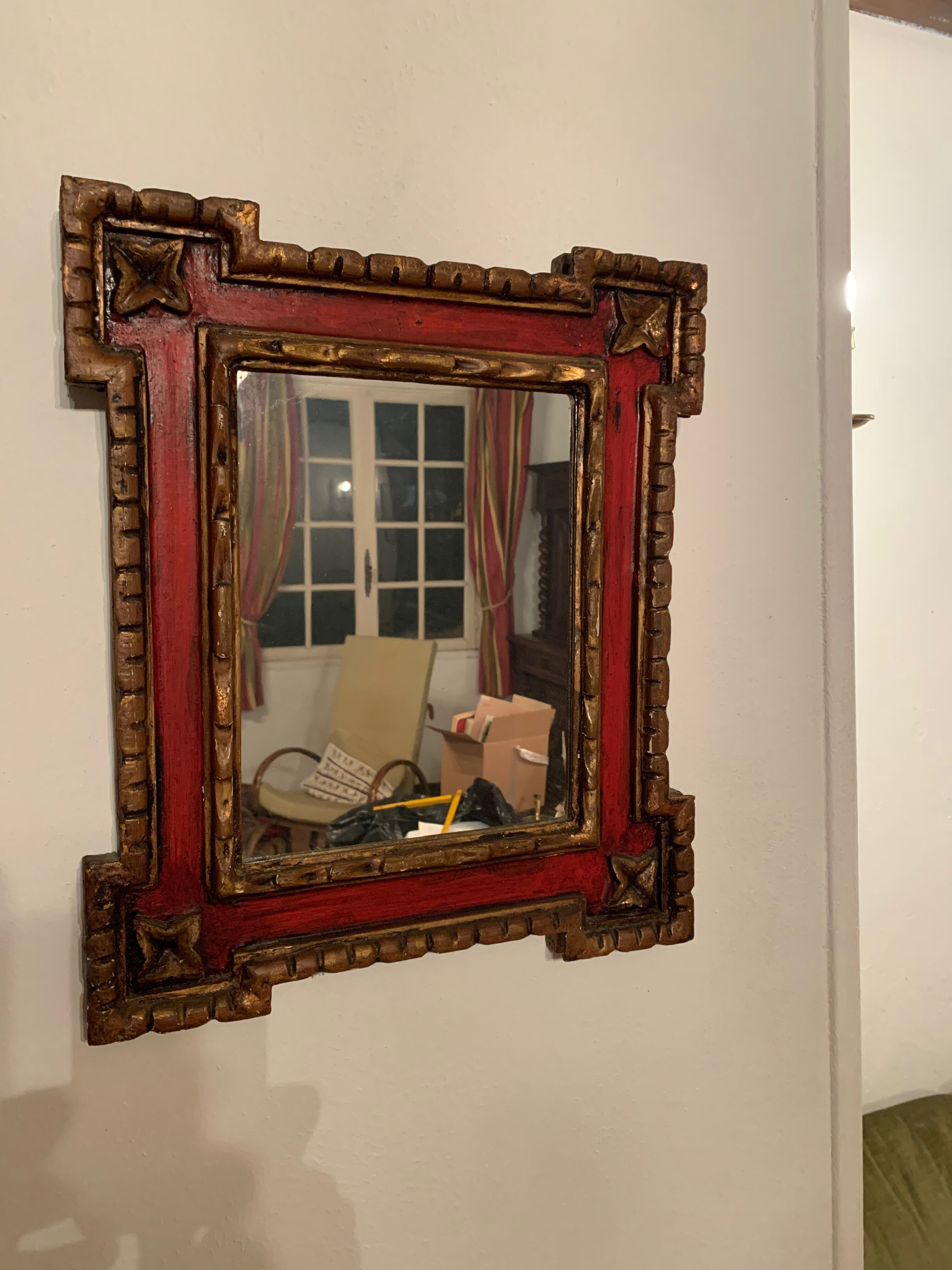 Neo Baroque red mirror
