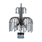 Mid Century Italian Murano Chandelier Blue
