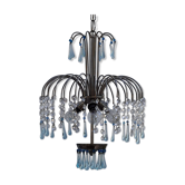 Lustre de Murano italien du milieu du siècle bleu