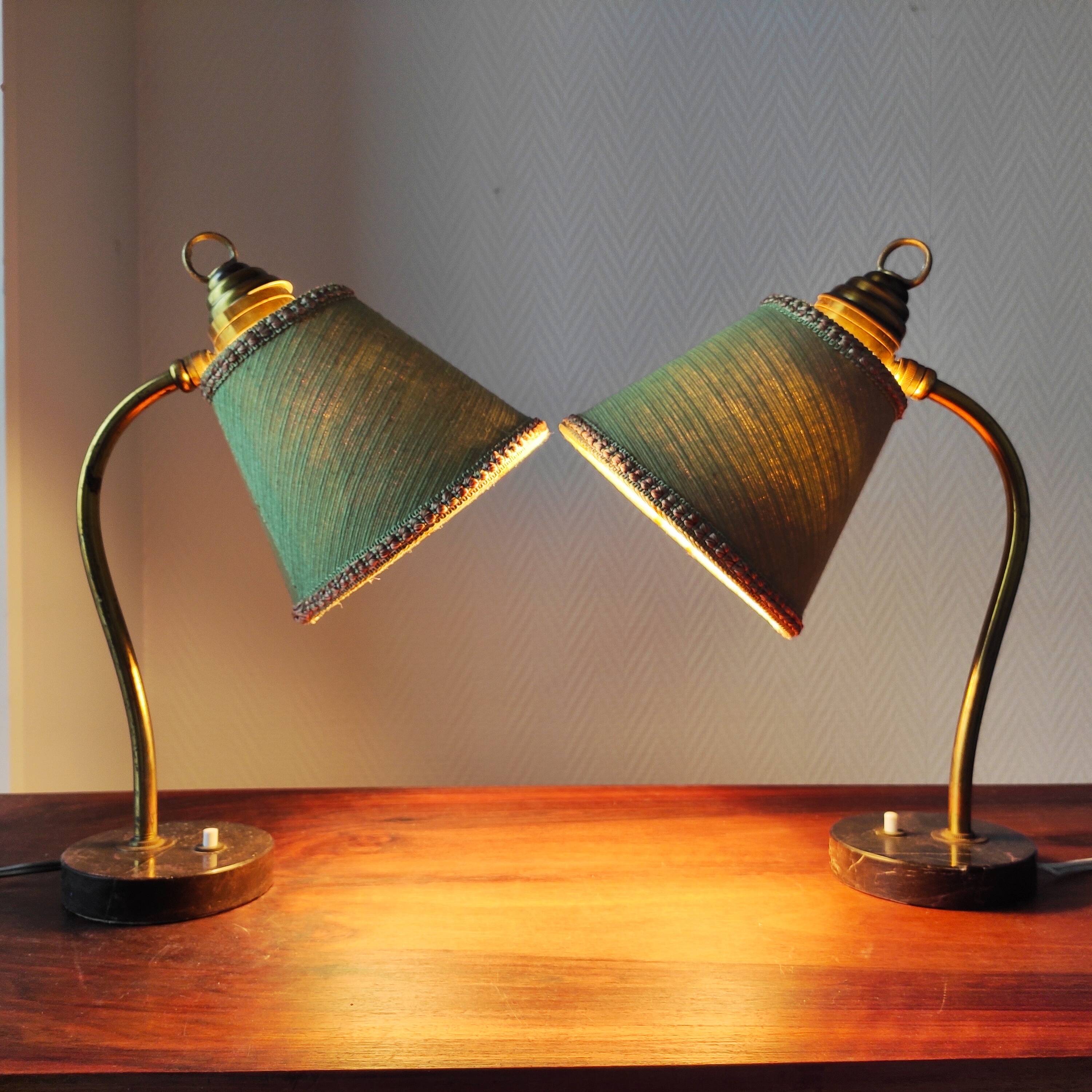 Pair of art deco lamps 1940/50