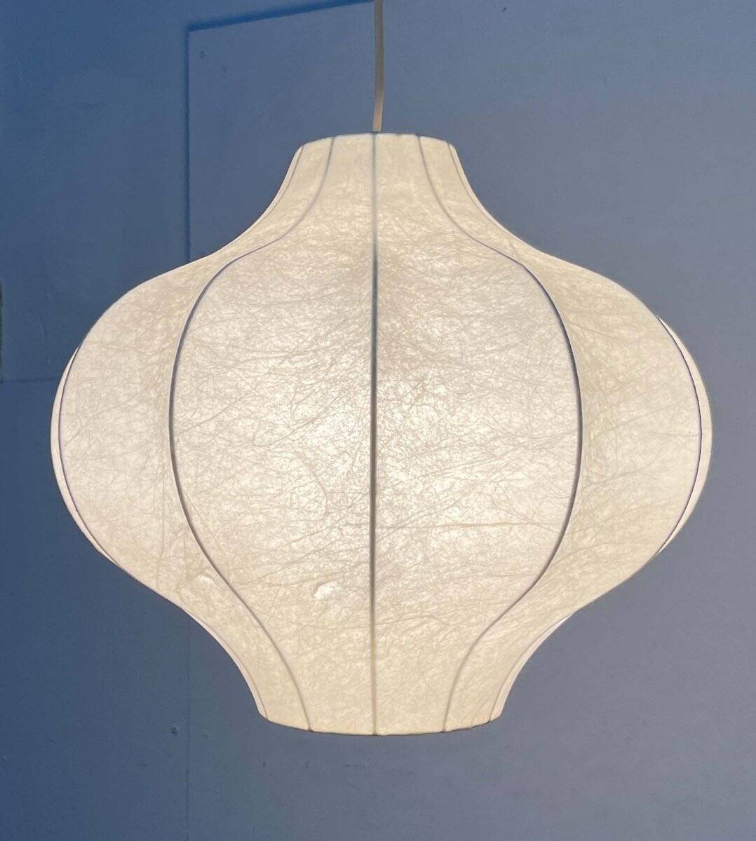 Modern mid-century Cocoon pendant lamp by Friedel Wauer for Goldkant Leuchten, 1960s.