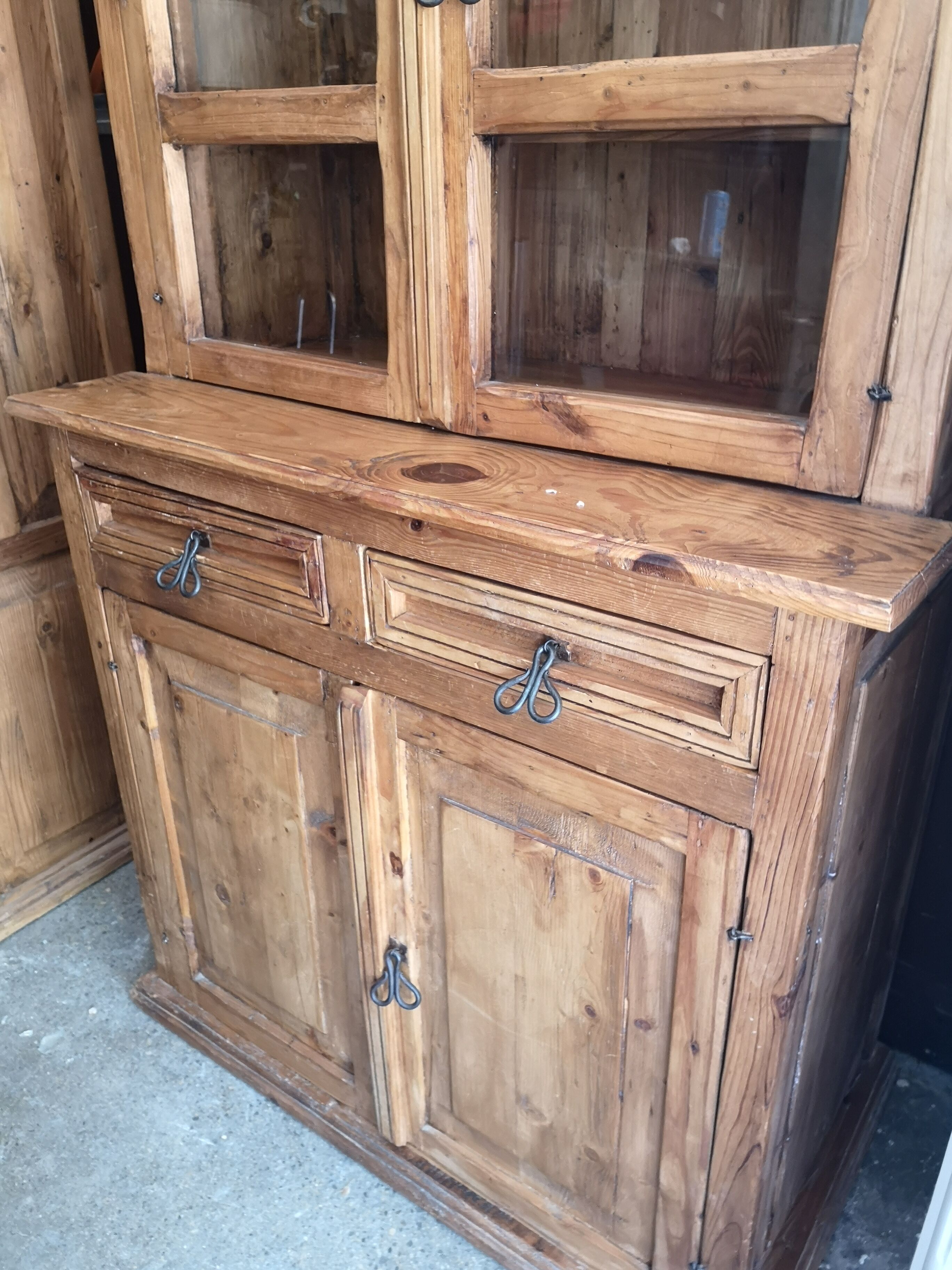 Raw wooden buffet