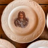 Set of 7 antique dessert plates St Amand and Hamage