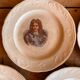 Set of 7 antique dessert plates St Amand and Hamage