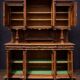 Buffet with eight Renaissance doors in solid walnut.