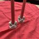 Two vintage white porcelain flower candle holders