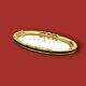 Small vintage oval mirror in gilded resin – 1960s