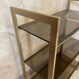 Glass and brass shelf