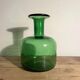 Vintage green bottle glass vase