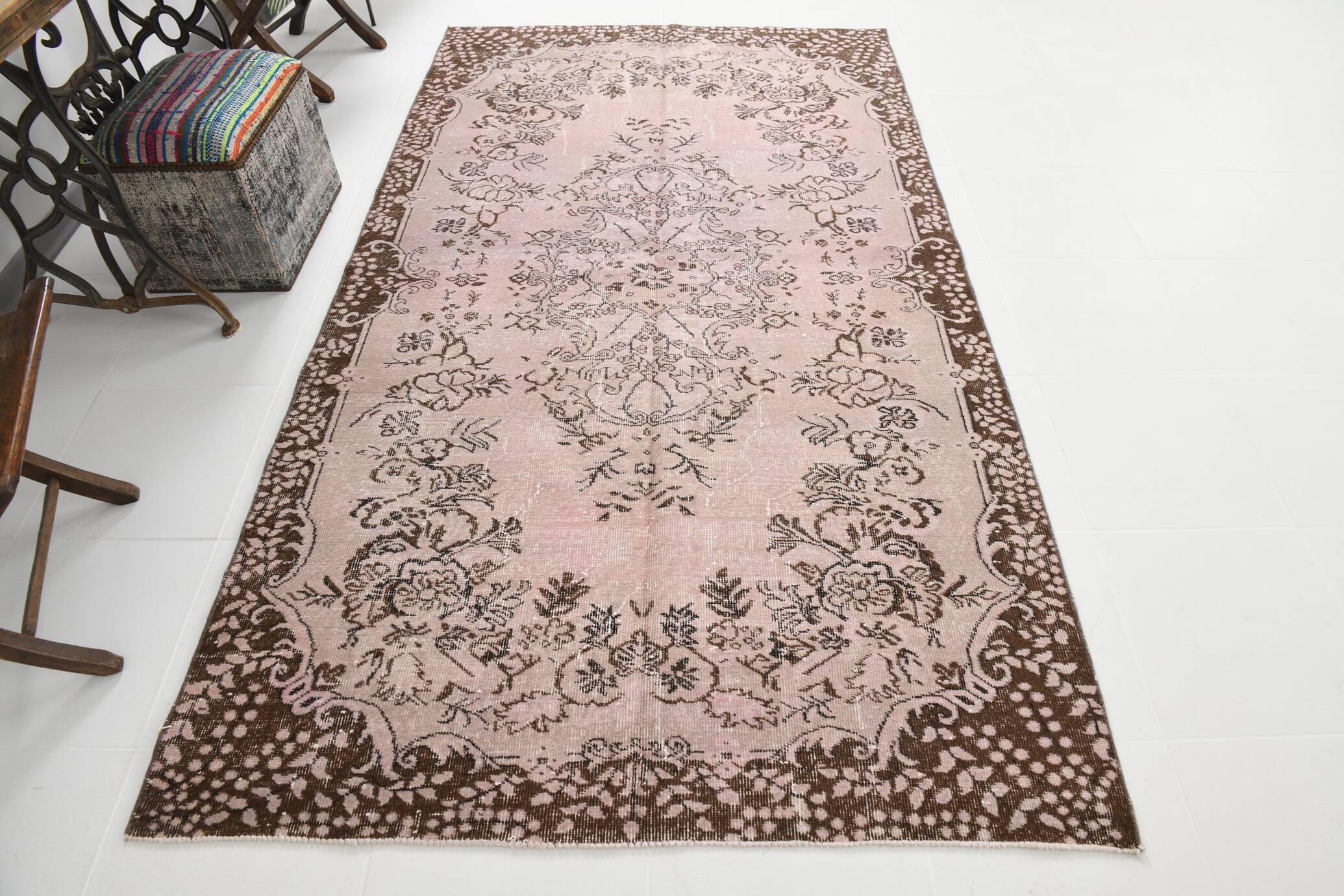 6x9 Classic Floral Persian Vintage Rug, 199x267Cm SK 2713