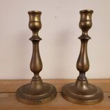 2 brass candle holders