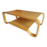 Vintage Lisa Norinder bent wood coffee table from Ikea in the style of Alvar Aalto.