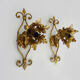 Pair of gilded metal sconces from Banci Firenze, Italy, 1960s