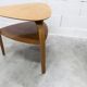 Guéridon / table basse tripode Bow Wood dessin Steiner pour Baumann 1960