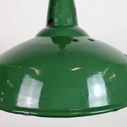 Industrial British Green Enamel Factory Pendant Lamp, 1960s