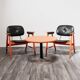 Set of 2 Armchairs and Table from the 1970s Designed by Marco Zanuso for Poltronova