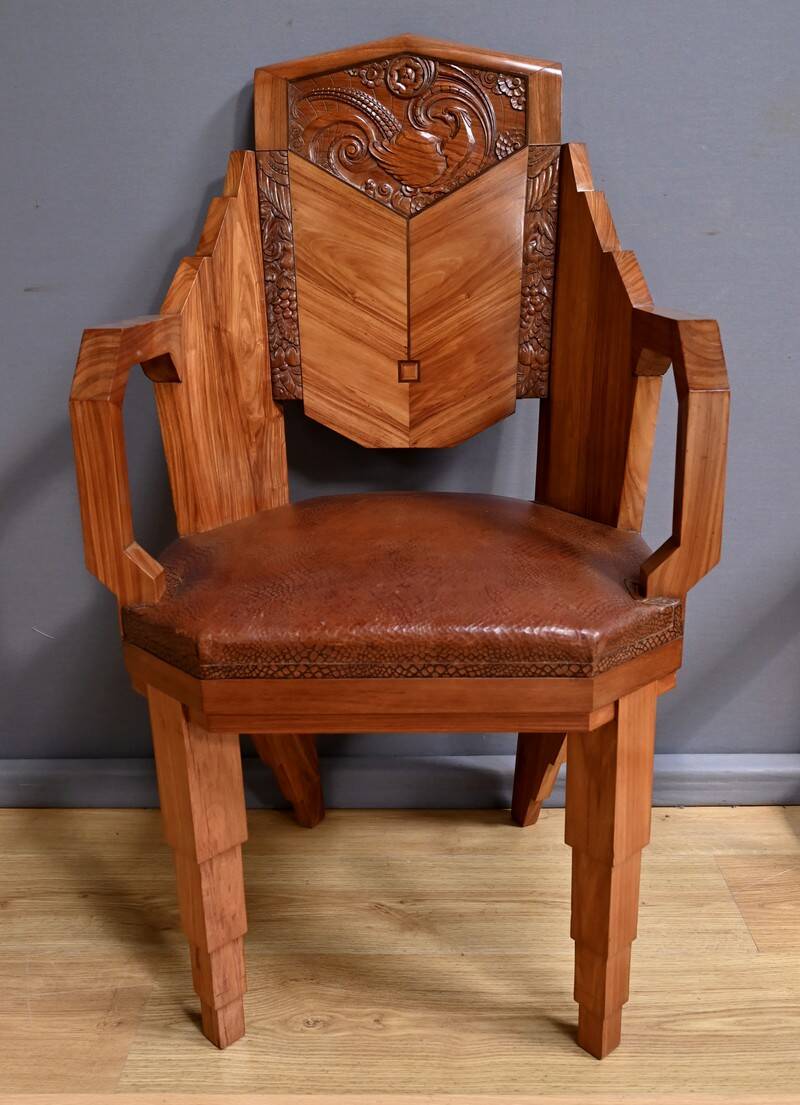 Set of 6 Rosewood Armchairs, Art Deco – 1910