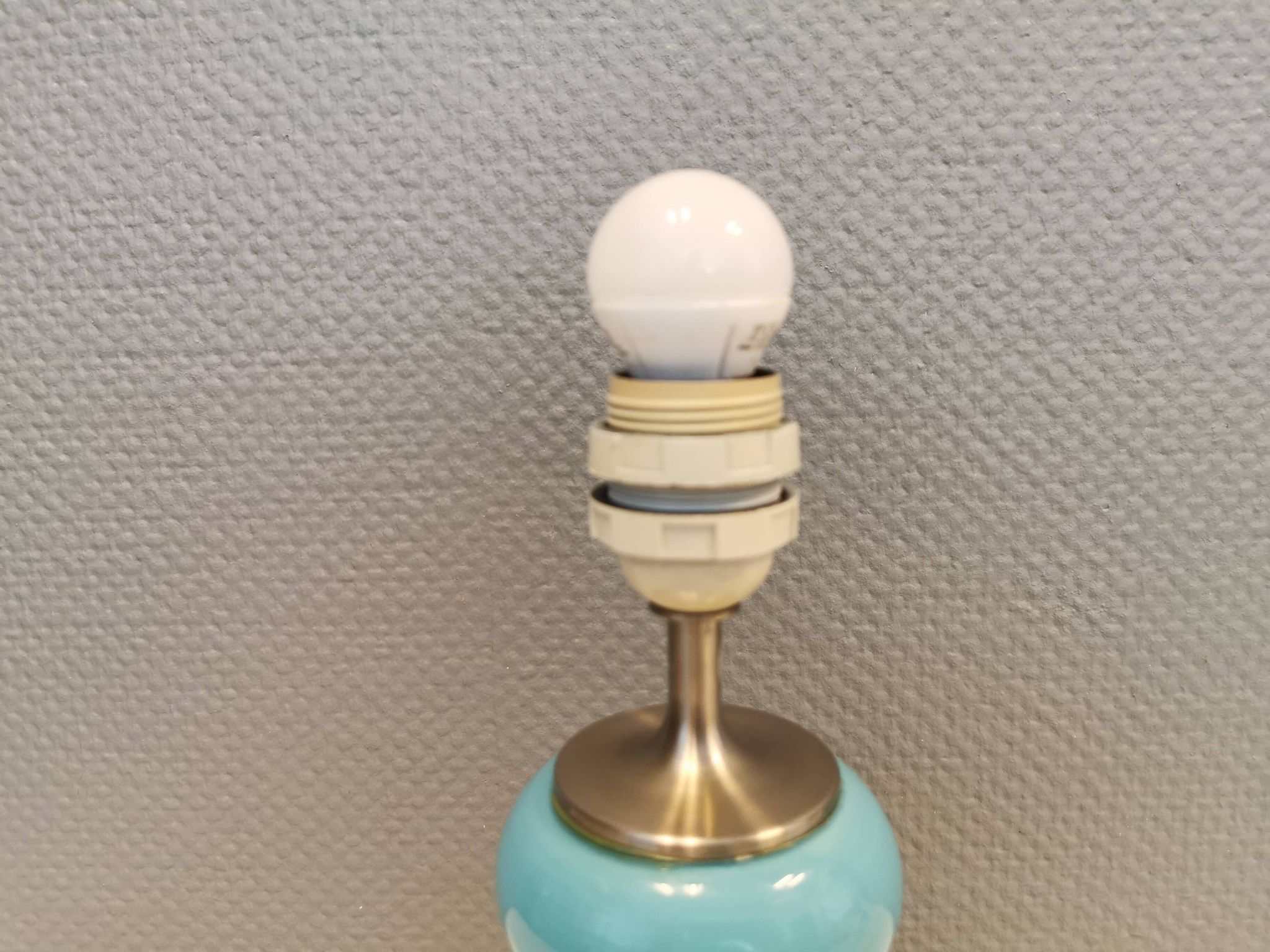 Table lamp designed by Anja Kjær in 1991 for Royal Copenhagen (produced at Holmegaard glassworks)