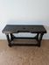 Console / antique jeweller's workbench, solid wood, turned legs.