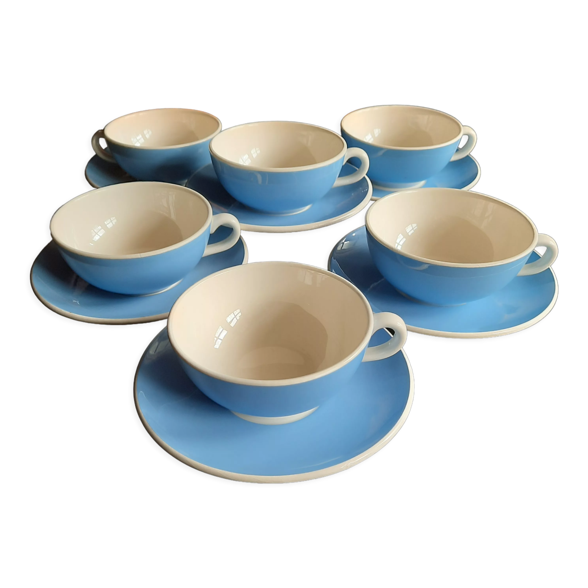 6 cups and under cups Villeroy and Boch from Mettlach