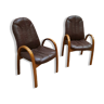 Pair of armchairs from the '70s bow Wood style