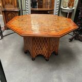 Moroccan octagonal central leg table for oriental dining