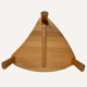 Scandinavian pine kidney shaped triangle side or coffee table, 1970s