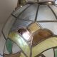 Suspension luminaire nacre et laiton