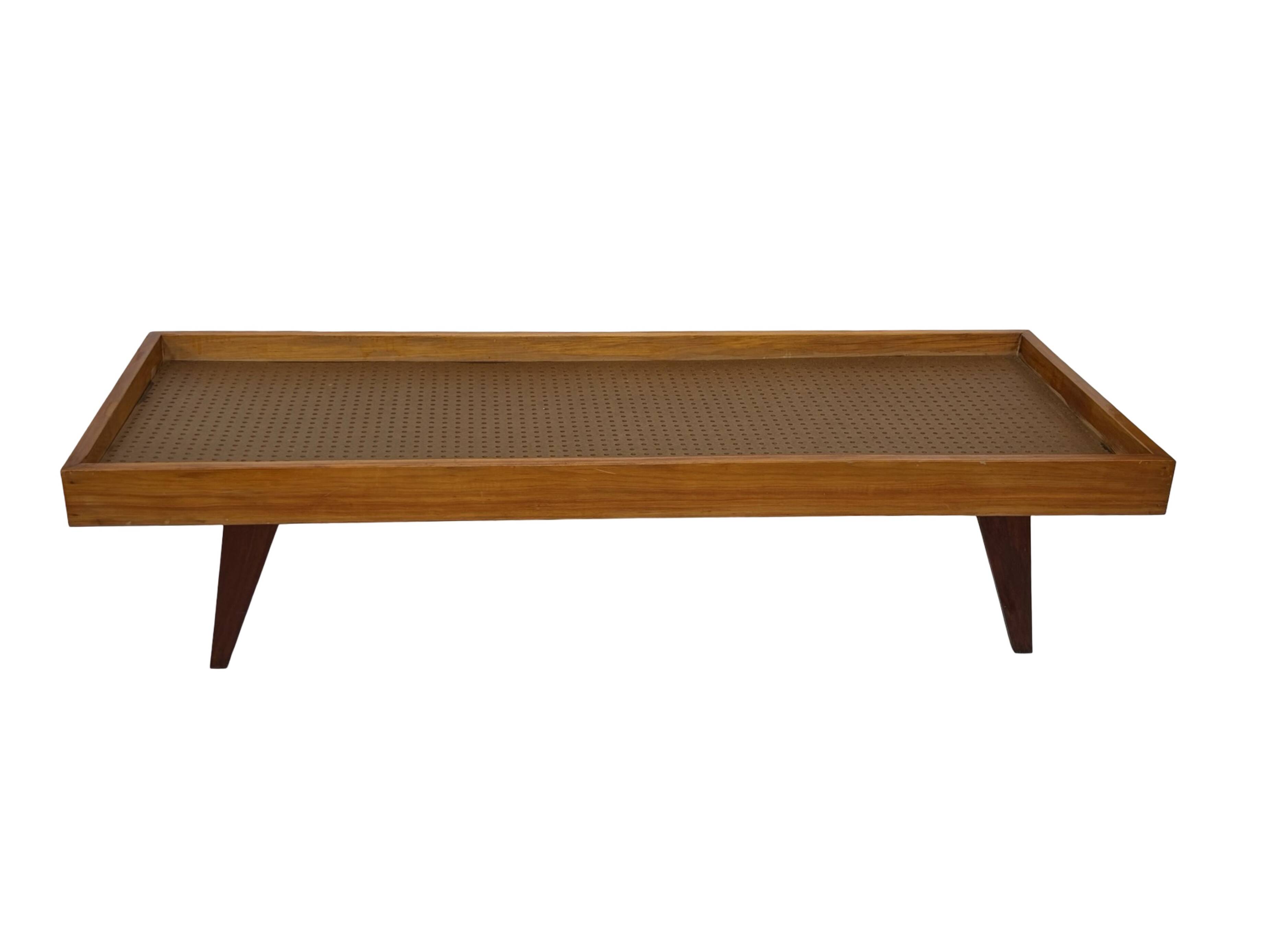 Vintage daybed minimalist design in Teak and Oak 1960s