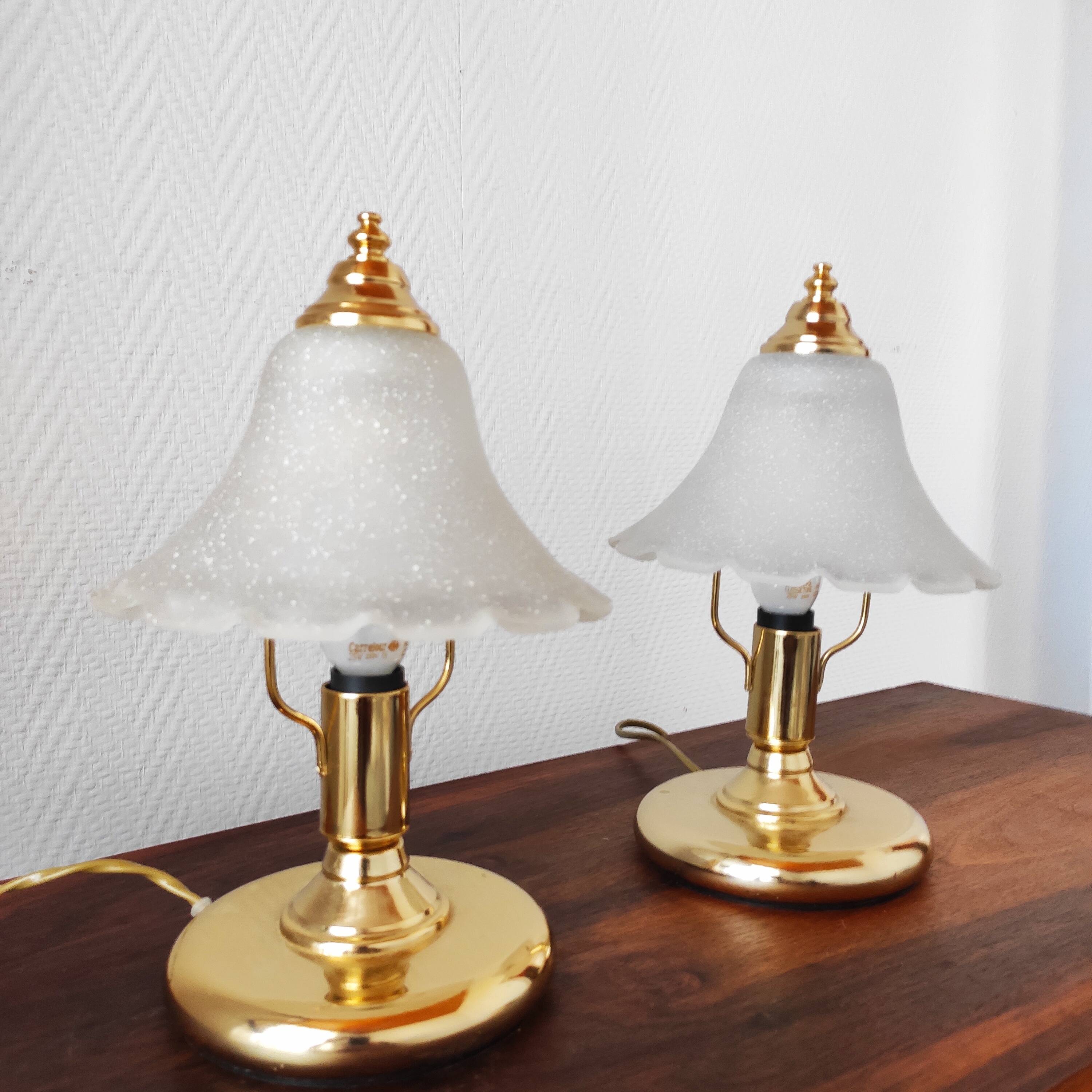 Pair of vintage mushroom lamps