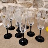 Verre à pied flûtes Luminarc noir