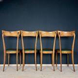 Vintage dining chairs by Pirelli Sapsa, Italy 1950s, set of 4.