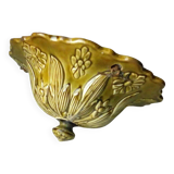 Onnaing barbotine hanging planter, late 19th century