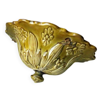 Onnaing barbotine hanging planter, late 19th century