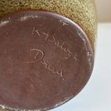 Stoneware pitcher signed K. Balogh