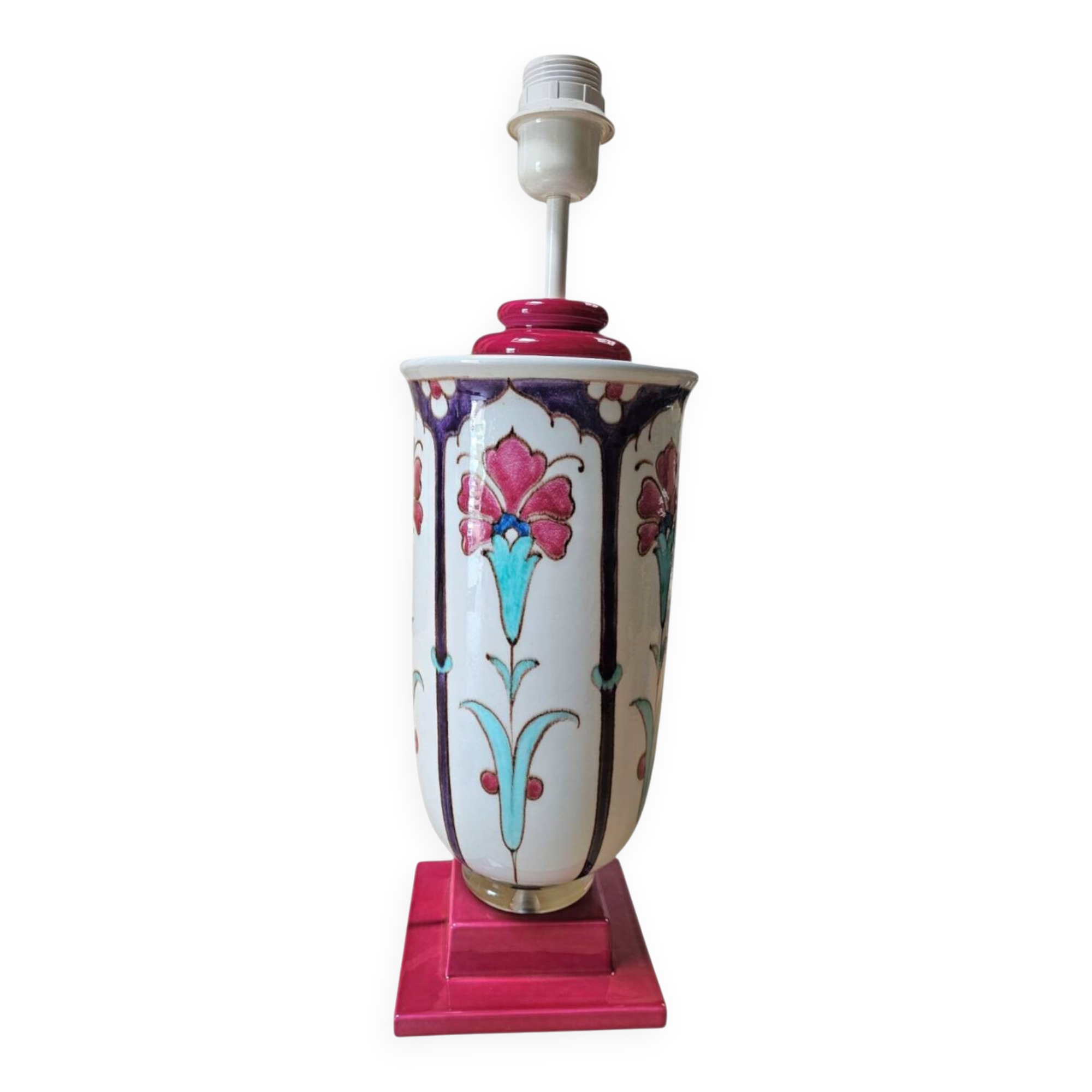 Bitossi/ ceramic table lamp 1980s / vase lamp / marked
