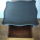 Old bedside painted in matte black and oiled wood