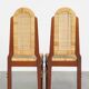 Set of two Art Deco design dining chairs with a wooden frame